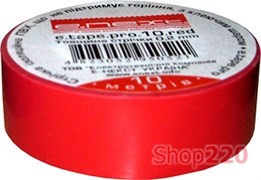 Изолента самозатухающая, 10м, красная, e.tape.pro.10.red Enext p0450001