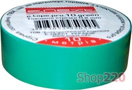 Изолента самозатухающая, 10м, зеленая, e.tape.pro.10.green Enext p0450003