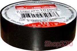 Изолента самозатухающая, 10м, черная, e.tape.pro.10.black Enext p0450006