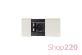 Розетка 220В с USB в столешницу, белый, Versapad ASA 060.08F.00001