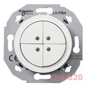 Низковольтный кнопочный выключатель, 4 полюса, белый, Renova WDE011072 Schneider