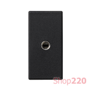 Розетка аудио stereo mini-jack, 1 модуль, черный, К45 Simon K123B/14