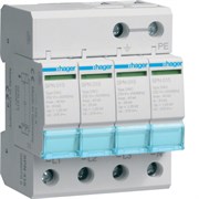 Разрядник защиты от перенапряжения на 4 полюса, 40 кА, до 1,5 кВ, Hager SPN415