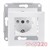 Розетка с заземлением и шторками, белый, SDN3000121 Schneider Sedna - фото 100630