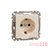 Розетка электрическая, бежевый, Sedna Design - фото 100641