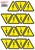Самоклеящаяся наклейка Молния (100х100х100мм) 12 шт/лист, e.sticker.lightning.100 Enext - фото 115818