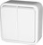 Выключатель двухклавишный для наружного монтажа, белый, в блистерной упаковке, e.touch.1112.w.blister Enext - фото 119033