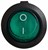 Переключатель 1-клавишный круглый зеленый с подсветкой KCD1-5-101N GR/B 220V - фото 142983
