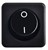 Переключатель 1-клавишный (черная круглая клавиша) KCD2-10-201 B/B - фото 143091