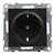 Розетка силовая с заземлением 16А, 250 В по авт. клеммы, со шторками, черный, Suno - фото 148974