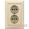 РОЗЕТКА ДВОЙНАЯ С ЗАЗЕМЛЕНИЕМ И ЗАЩИТНЫМИ ШТОРКАМИ, 16 А, СЛОНОВАЯ КОСТЬ, 774371 LEGRAND VALENA