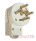 ВИЛКА ДЛЯ ЭЛЕКТРОПЛИТ 32A, 3 ФАЗЫ, 55807 LEGRAND, СЛОНОВАЯ КОСТЬ