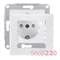 Розетка с заземлением и шторками, белый, SDN3000121 Schneider Sedna - фото 15710