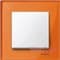 Выключатель 1-клавишный M-Elegance, рамка стекло оранжевый кальцит - фото 10660