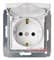 Механизм розетки с заземлением, IP44, с крышкой, 16А 250В, белый, 773645 Legrand Cariva - фото 13195