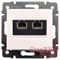 МЕХАНИЗМ РОЗЕТКИ ТЕЛЕФОННОЙ RJ11, ДВОЙНАЯ, БЕЛЫЙ, 774439 LEGRAND VALENA