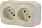 Розетка двойная без заземления, слоновая кость, 782442 Legrand Quteo - фото 13861