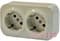 Розетка двойная с заземлением, слоновая кость, 782443 Legrand Quteo - фото 13863