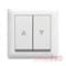 Выключатель для жалюзи, белый, Lumina-2 WL0320 Hager - фото 31706