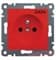 Розетка с центральным заземляющим контактом, красный, Lumina-2 WL1029 Hager - фото 31801