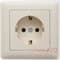 Розетка с заземлением, кремовый, Lumina-2 WL1051 Hager - фото 35710