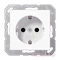 Розетка электрическая (механизм), белый, Jung A500 A1520WW - фото 39402