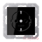 Розетка электрическая (механизм), черный, Jung A500 A1520SW - фото 39403
