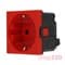 Розетка с заземлением и безвинтовыми зажимами, красный, 77218 Legrand Mosaic - фото 42122