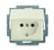 Розетка с заземлением и крышкой, слоновая кость, ABB 20 EUK-92-507 Basic 55 - фото 48510