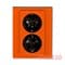 Розетка электрическая двойная, оранжевый, Levit ABB 5522H-C03457 66 - фото 61739