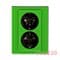 Розетка электрическая двойная, зеленый, Levit ABB 5522H-C03457 67 - фото 61740