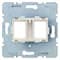 Опорная пластина для модулей Keystone с белой вставкой, двойная, Berker 454105 - фото 61930