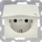 Розетка с заземлением и крышкой, белый, S.1 Berker 47518982 - фото 62206