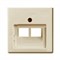 Накладка для двойной компьютерной розетки, слоновая кость, ABB 1803-02-92-507 Basic 55 - фото 68283