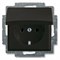 Розетка с заземлением и крышкой, черный шато, ABB 20 EUK-95-507 Basic 55 - фото 68330