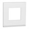 Рамка 1-постовая, горизонтальная, матовое стекло / белый, Unica New Schneider NU600289 - фото 68973