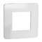 Рамка 1-постовая, хром / белый, Unica New Schneider NU280255 - фото 69005
