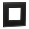Рамка 1-постовая, горизонтальная, черное стекло / антрацит, Unica New Schneider NU600286 - фото 69010