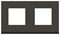 Рамка 2-постовая, горизонтальная, камень / антрацит, Unica New Schneider NU600487 - фото 69480