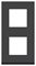 2 постовая рамка вертикальная Unica Pure черное стекло, Unica New Schneider NU6004V86 - фото 69541