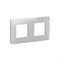 Рамка 2-постовая, алюминий, Unica New Schneider NU200430 - фото 70927