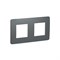 Рамка 2-постовая, дымчато-серый / белый, Unica New Schneider NU280421 - фото 71799