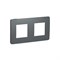 Рамка 2-постовая, дымчато-серый / антрацит, Unica New Schneider NU280422 - фото 71830