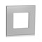 Рамка 1-постовая, горизонтальная, алюминий матовый / белый, Unica New Schneider NU600280 - фото 72553