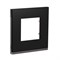 Рамка 1-постовая, горизонтальная, каучук / антрацит, Unica New Schneider NU600282 - фото 72577