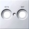 Накладка телевизионной двойной розетки TV/R+SAT, активный белый, Merten MTN299825 - фото 73017