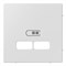 Накладка USB розетки, активный белый, Merten MTN4367-0325 - фото 73023