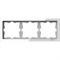 Рамка 3 поста, белый кристалл (стекло), Merten MTN4030-6520 - фото 73454
