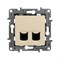 Компьютерная розетка RJ-45 двойная, слоновая кость, 672355 Legrand Etika - фото 75081