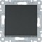 Выключатель одноклавишный, черный, Lumina WL0013 Hager - фото 75726
